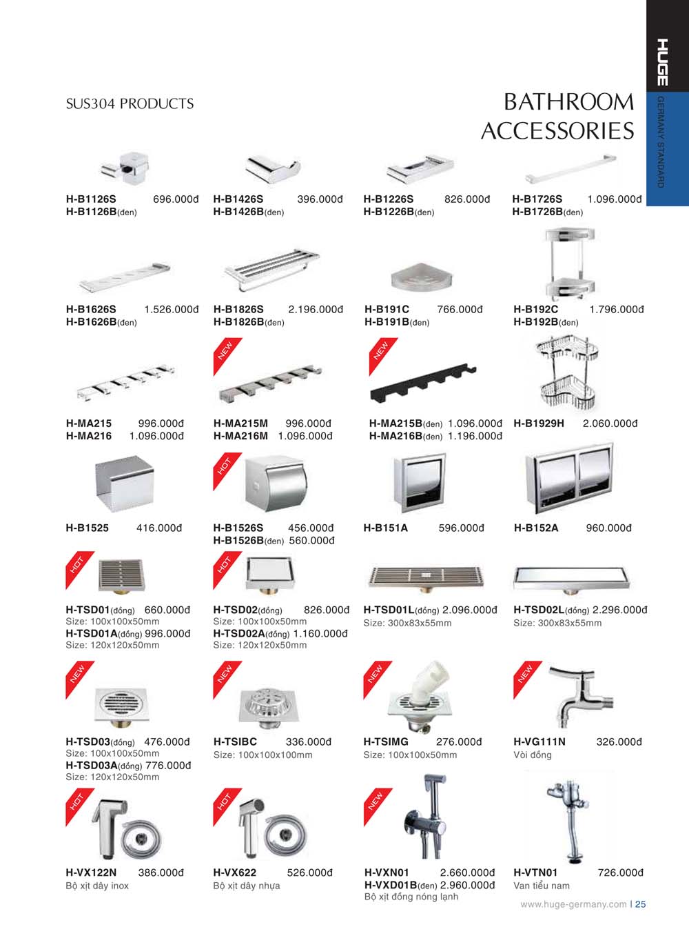 Catalogue HUGE 2023 Bang gia Thiet bi ve sinh nhap khau 25