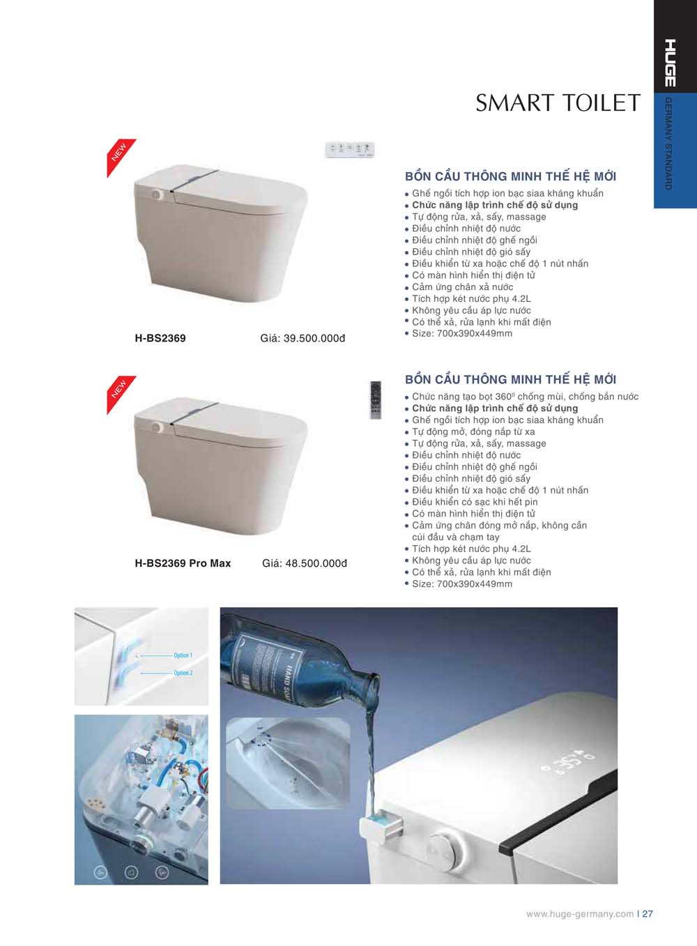 Catalogue HUGE 2023 Bang gia Thiet bi ve sinh nhap khau 27