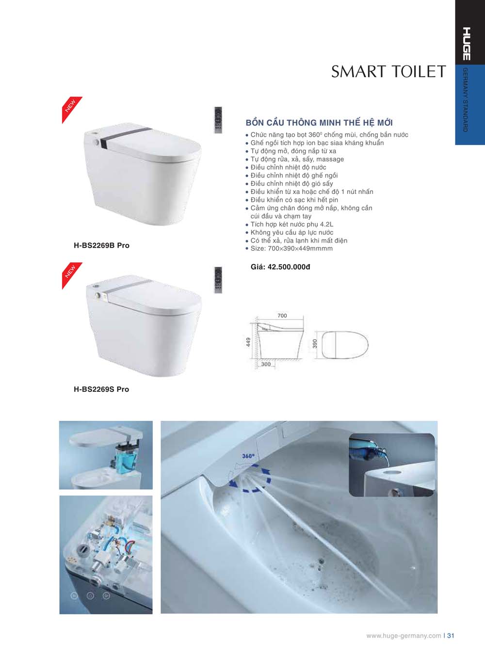 Catalogue HUGE 2023 Bang gia Thiet bi ve sinh nhap khau 31