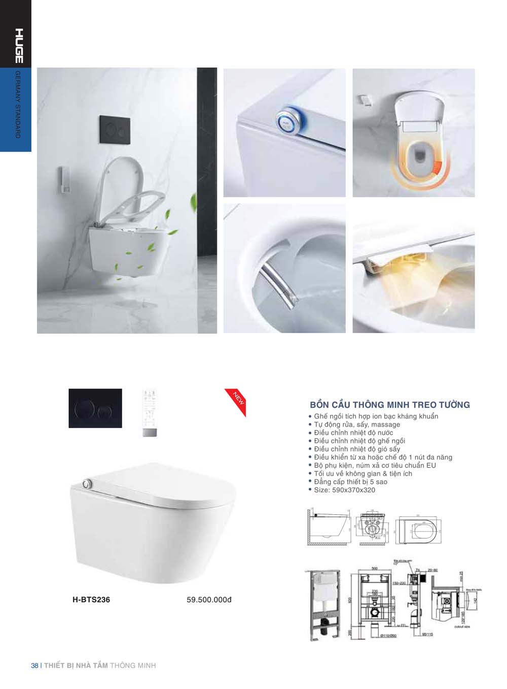 Catalogue HUGE 2023 Bang gia Thiet bi ve sinh nhap khau 38