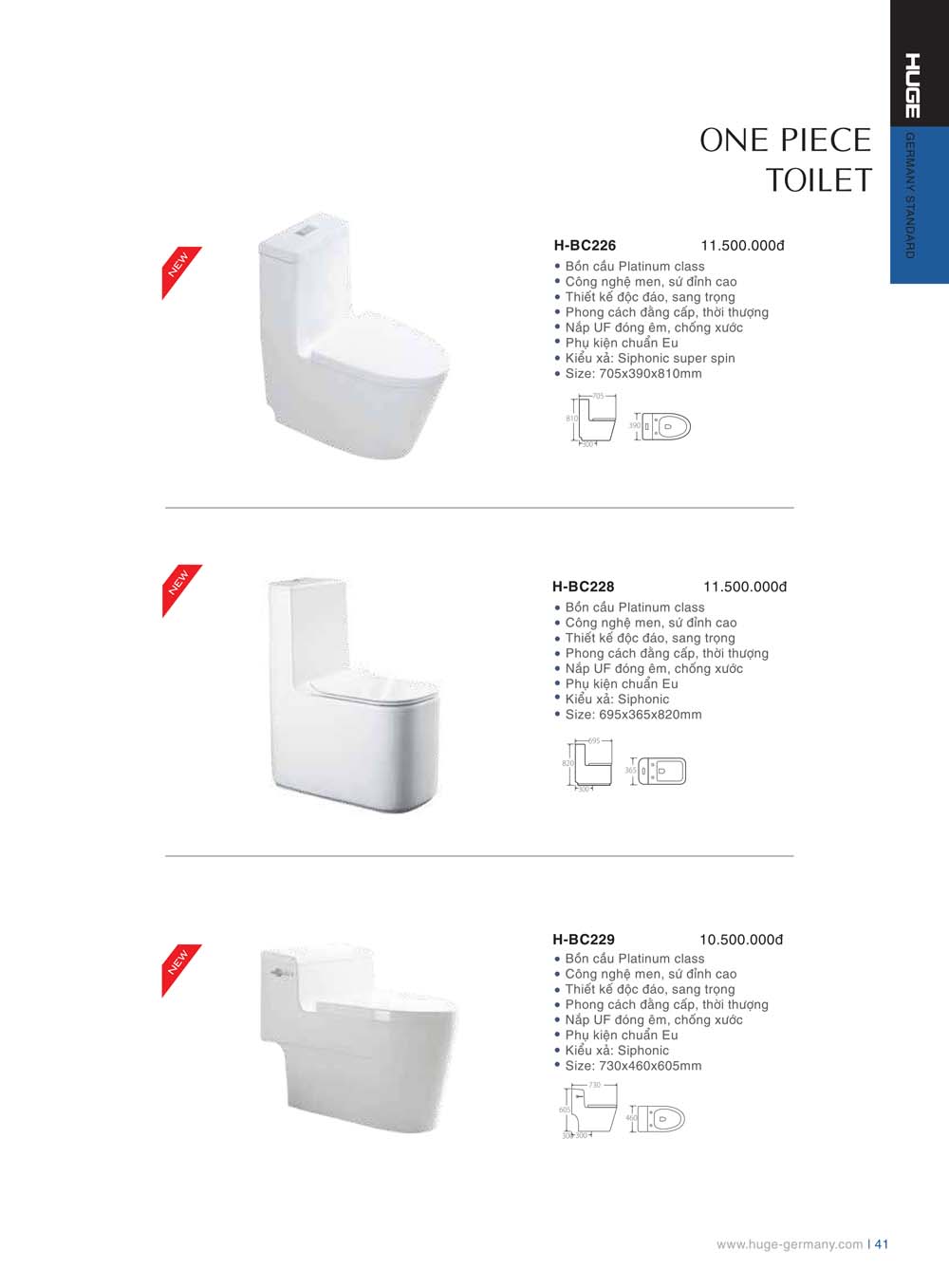 Catalogue HUGE 2023 Bang gia Thiet bi ve sinh nhap khau 41