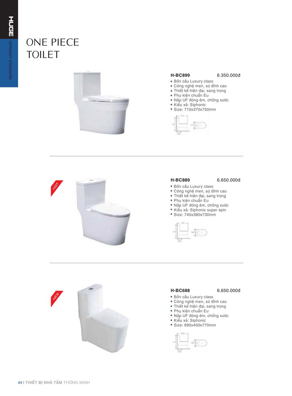 Catalogue HUGE 2023 Bang gia Thiet bi ve sinh nhap khau 44