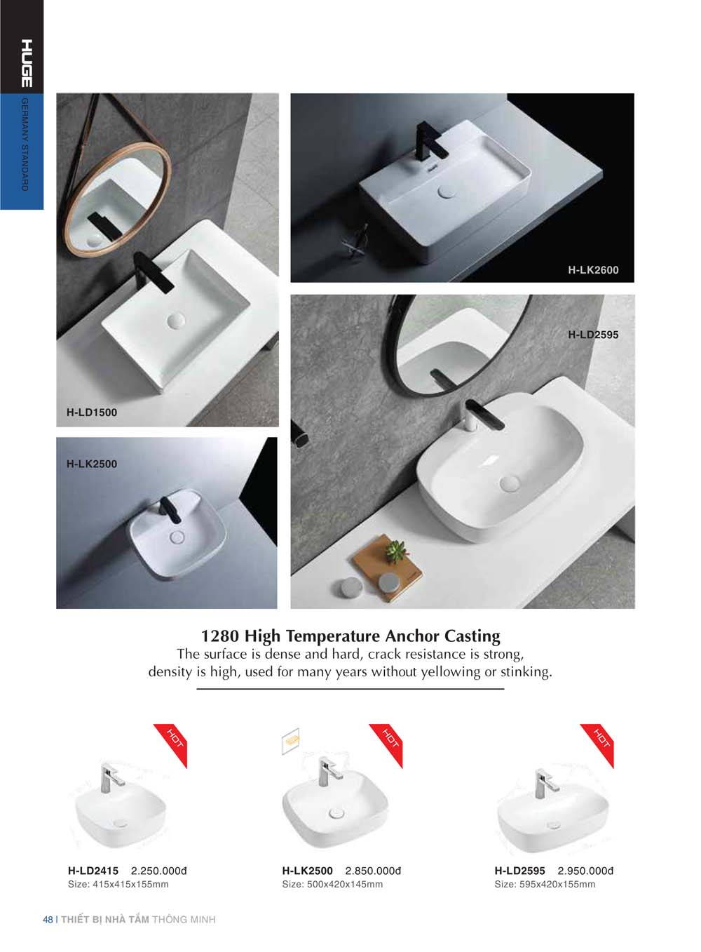 Catalogue HUGE 2023 Bang gia Thiet bi ve sinh nhap khau 48