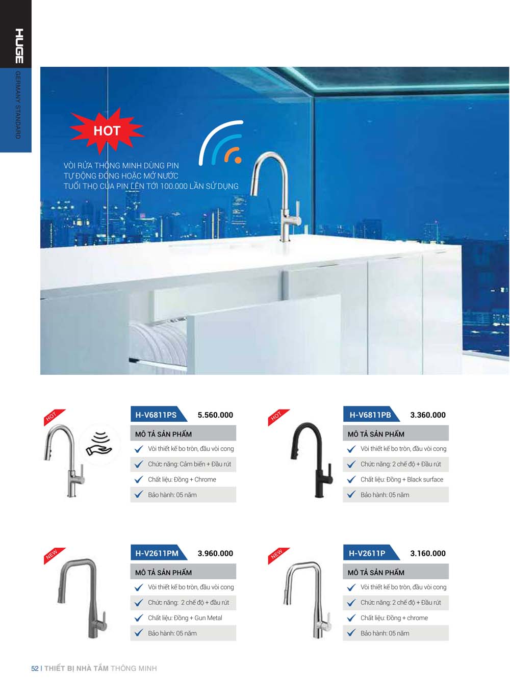 Catalogue HUGE 2023 Bang gia Thiet bi ve sinh nhap khau 52
