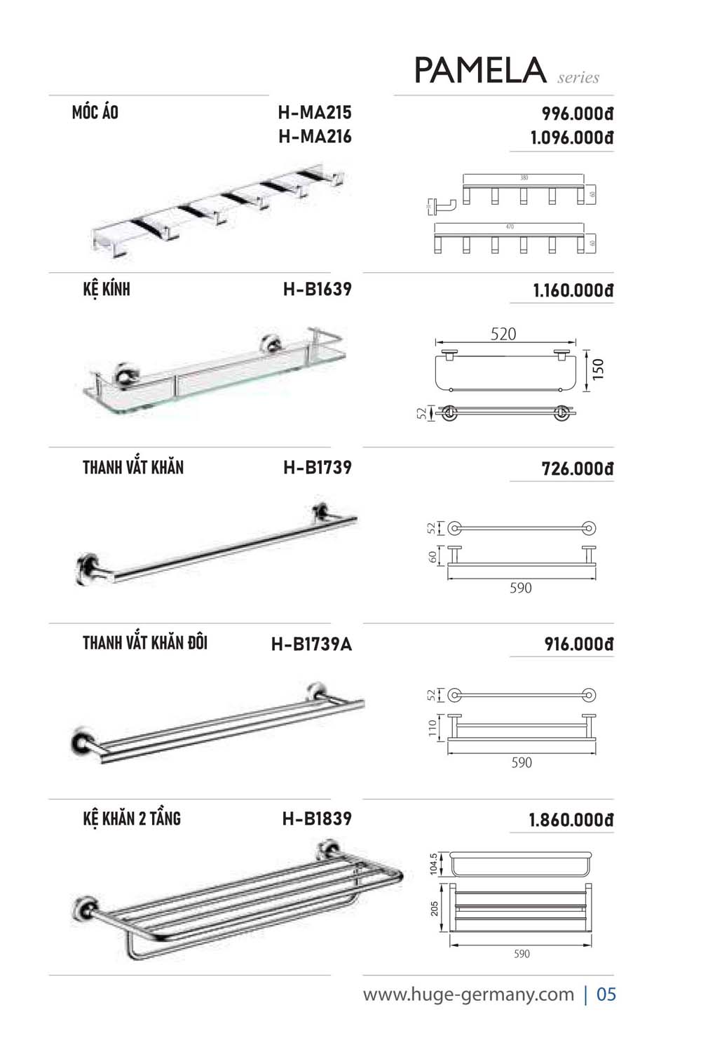 Catalogue HUGE 2023 Bang gia Thiet bi ve sinh nhap khau 61