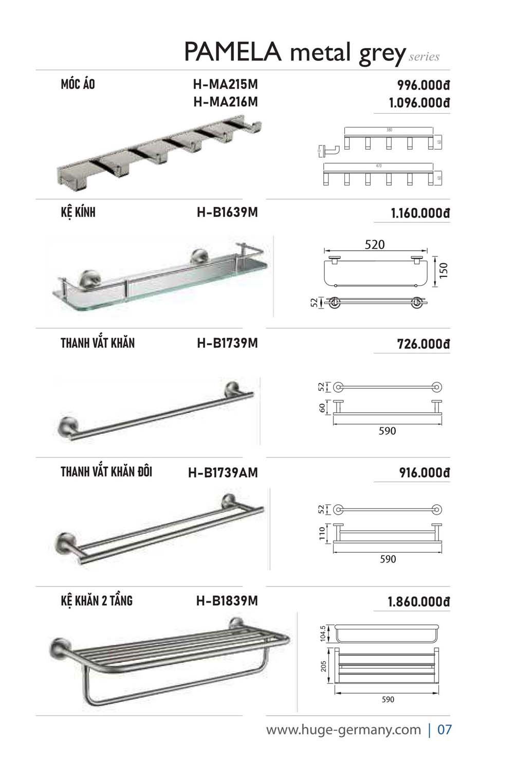 Catalogue HUGE 2023 Bang gia Thiet bi ve sinh nhap khau 64