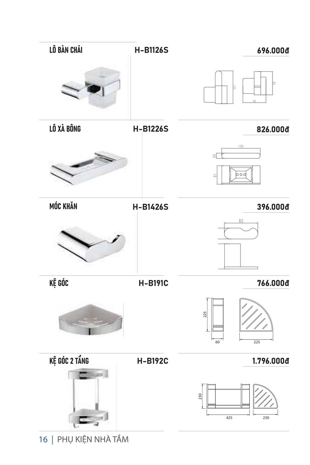 Catalogue HUGE 2023 Bang gia Thiet bi ve sinh nhap khau 77