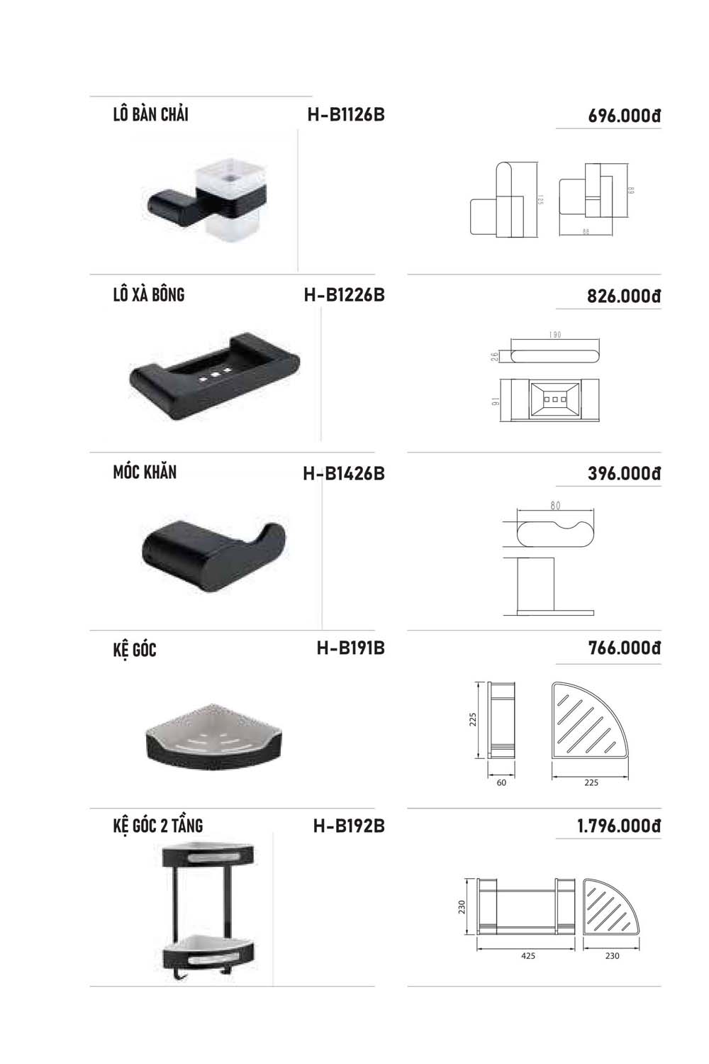 Catalogue HUGE 2023 Bang gia Thiet bi ve sinh nhap khau 79