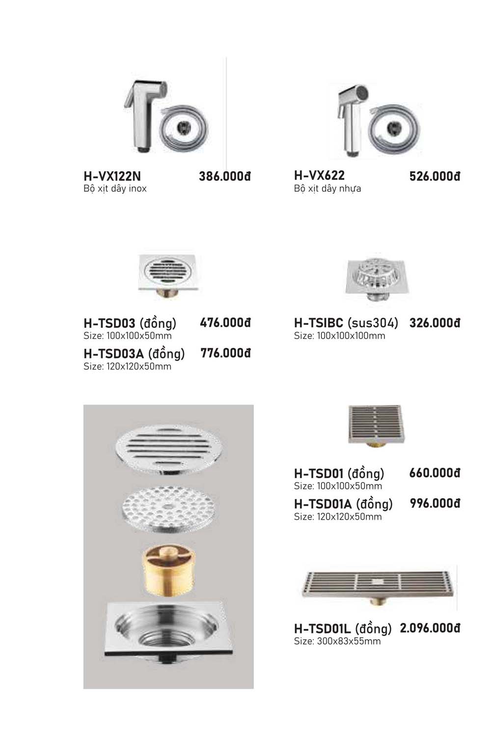 Catalogue HUGE 2023 Bang gia Thiet bi ve sinh nhap khau 83