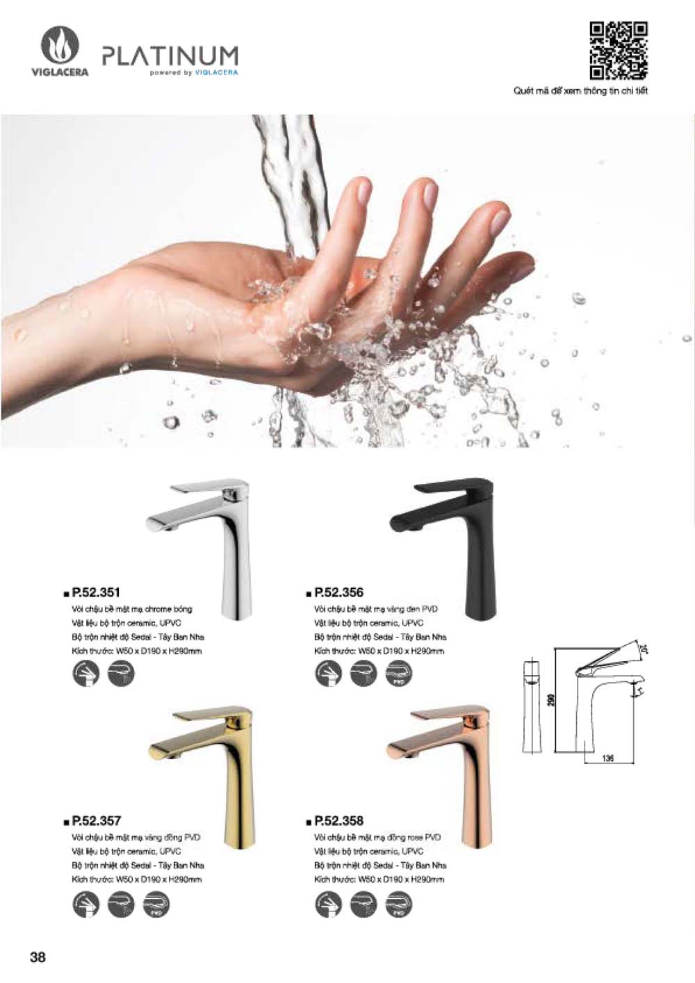 Catalogue PLATINUM 2024 Bang gia Thiet bi ve sinh nhap khau vuathietbi.com 40