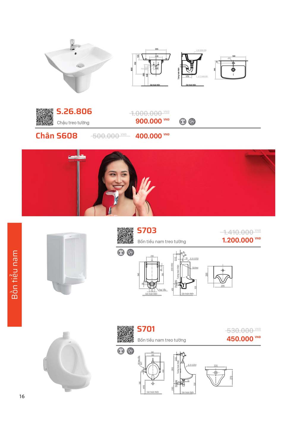 Catalogue SANFI 2024 Bang gia Thiet bi ve sinh nhap khau vuathietbi.com 16