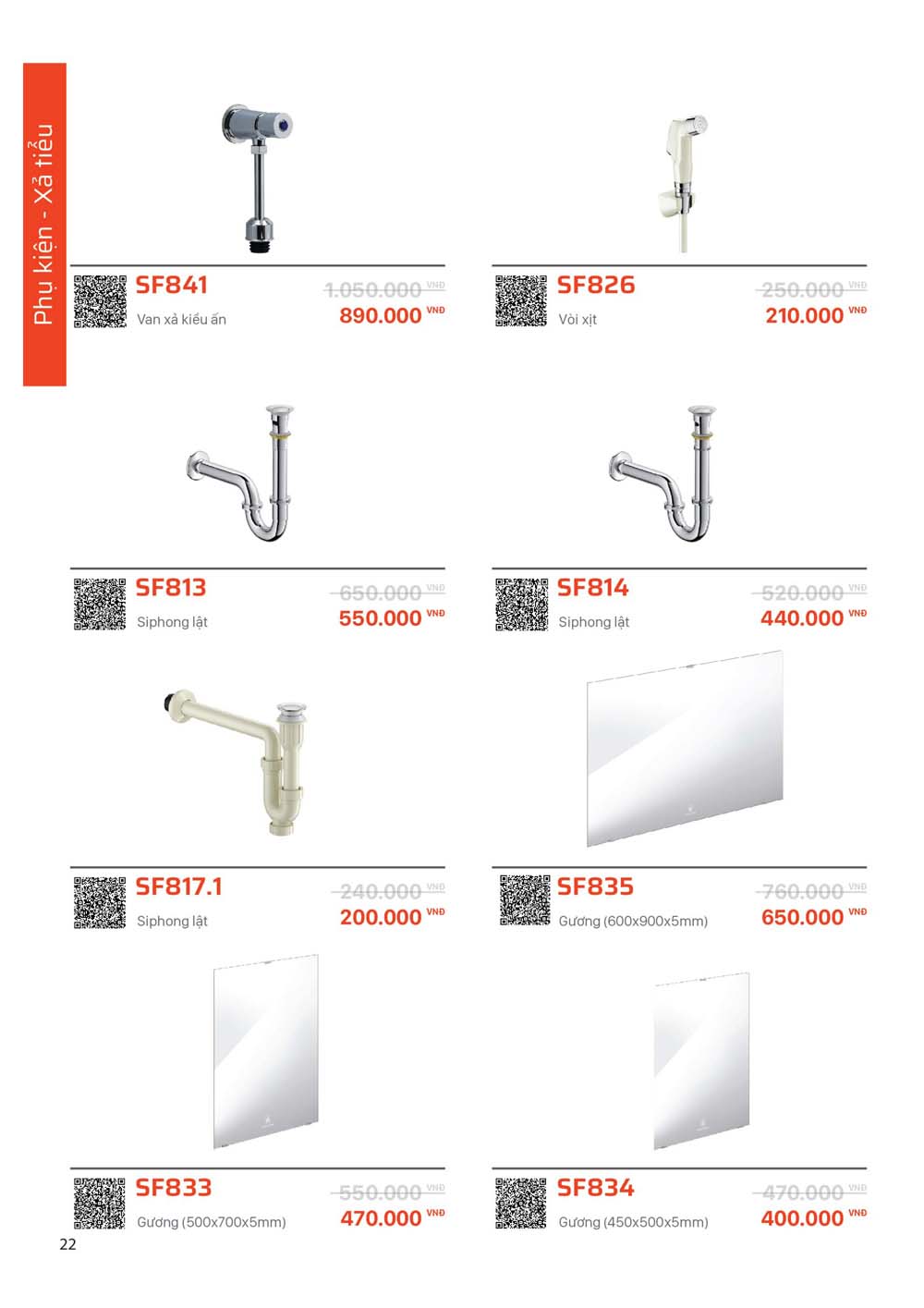 Catalogue SANFI 2024 Bang gia Thiet bi ve sinh nhap khau vuathietbi.com 22