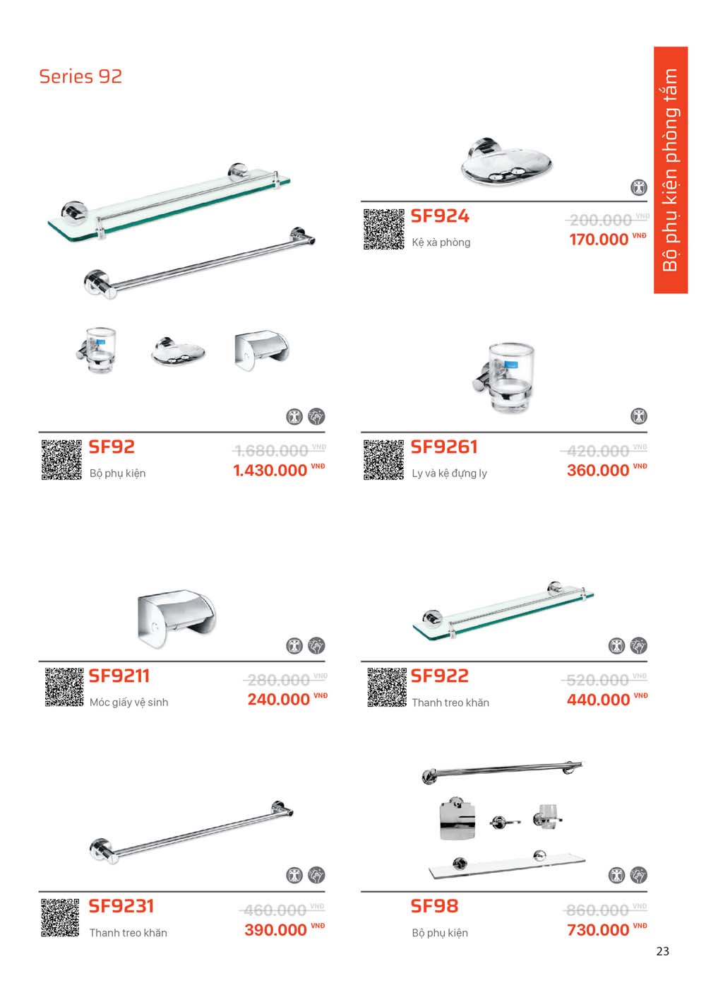 Catalogue SANFI 2024 Bang gia Thiet bi ve sinh nhap khau vuathietbi.com 23