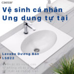 Chậu lavabo dương vành CAESAR L5022 - Ảnh 2
