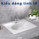 Chậu lavabo dương vành CAESAR L5022 - Ảnh 3
