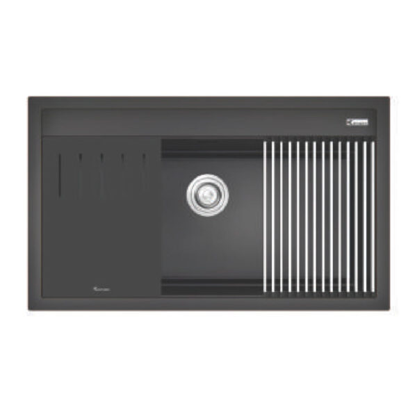 Chậu rửa bát đá KONOX TERRA 860S Black 1 hố