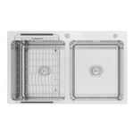 Chậu rửa bát inox KONOX KN8251TD DEKOR dương bàn 2 hố