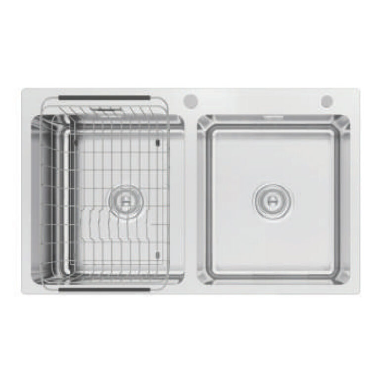 Chậu rửa bát inox KONOX KN8251TD DEKOR dương bàn 2 hố