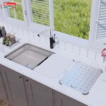 Chậu rửa bát inox KONOX KN8347SU DEKOR âm bàn 1 hố - Ảnh 14