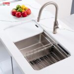 Chậu rửa bát inox KONOX KN8347SU DEKOR âm bàn 1 hố - Ảnh 4