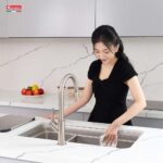 Chậu rửa bát inox KONOX KN8347SU DEKOR âm bàn 1 hố - Ảnh 5