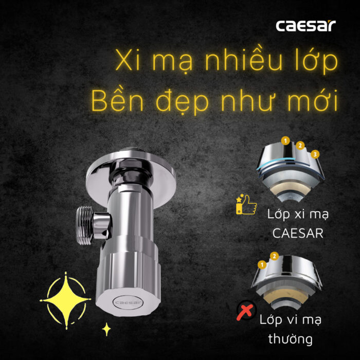 Van khóa T chia nước CAESAR BF403S - Ảnh 4