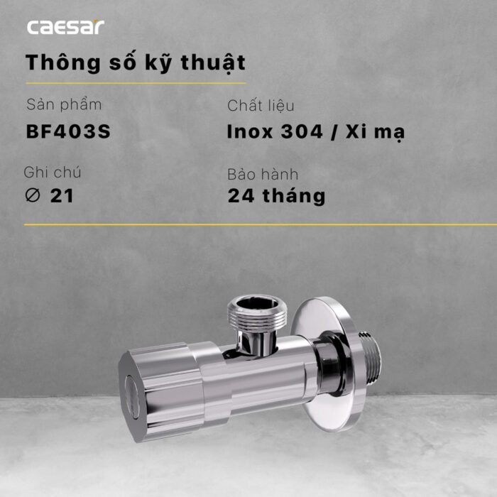 Van khóa T chia nước CAESAR BF403S - Ảnh 5