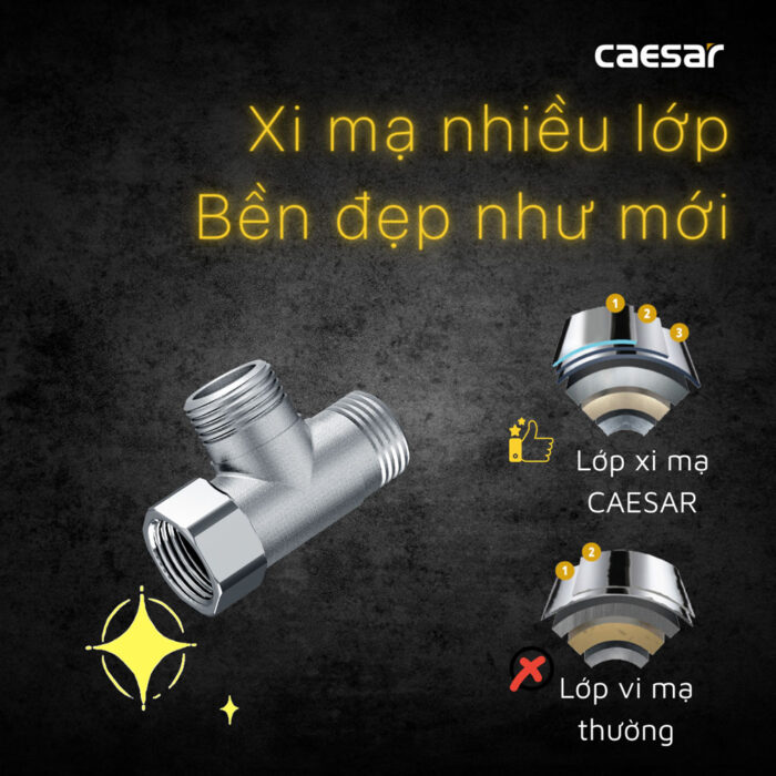 Van khóa T chia nước CAESAR BF403T - Ảnh 4