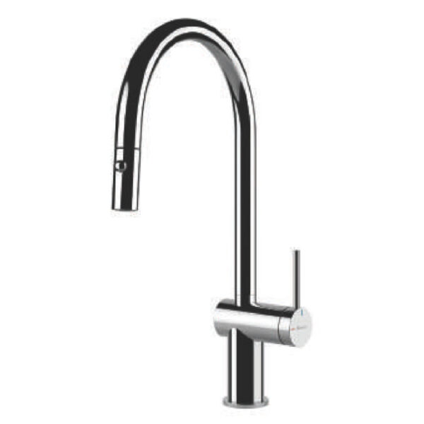 Vòi rửa bát KONOX RESTA CHROME nóng lạnh rút dây