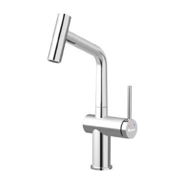 Vòi rửa bát KONOX VOLTA Chrome nóng lạnh rút dây