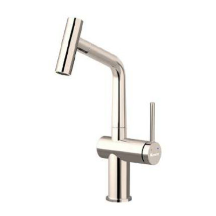 Vòi rửa bát KONOX VOLTA Nickel nóng lạnh rút dây