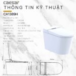 Bồn cầu thông minh CAESAR CA1389H nắp rửa điện tử - Ảnh 13