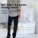 Bồn cầu thông minh CAESAR CA1389H nắp rửa điện tử - Ảnh 10