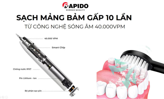 Bàn chải điện Rapido RST-15WB - Ảnh 5