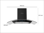 Máy hút mùi FERROLI HC-700DSS 70cm kính cong - Ảnh 3