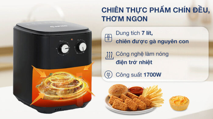 Nồi chiên không dầu Rapido SMART-7.0M 7 lít cơ - Ảnh 7