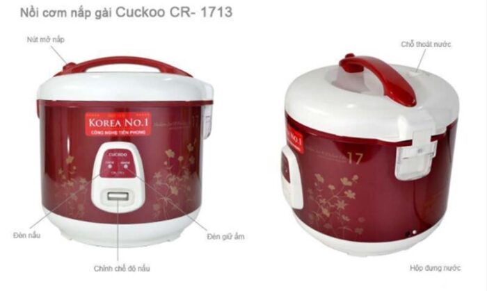 Nồi cơm điện cơ CUCKOO CR-1713R 3.0L - Ảnh 5