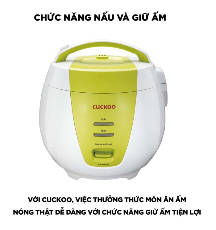 Nồi cơm điện cơ CUCKOO CR-0661 GRVNCV 1.08L - Ảnh 5