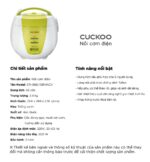 Nồi cơm điện cơ CUCKOO CR-0661 GRVNCV 1.08L - Ảnh 2