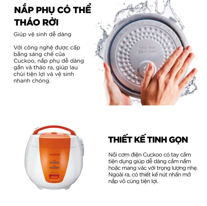 Nồi cơm điện cơ CUCKOO CR-0661 ORVNCV 1.08L - Ảnh 7
