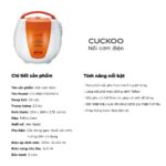 Nồi cơm điện cơ CUCKOO CR-0661 ORVNCV 1.08L - Ảnh 3