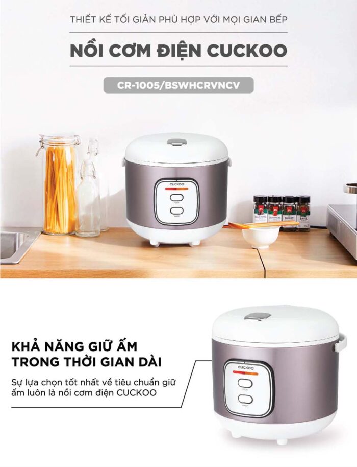 Nồi cơm điện cơ CUCKOO CR-1005 BSWHCRVNCV 1.8L - Ảnh 10