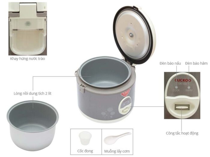 Nồi cơm điện cơ CUCKOO CR-1032B BGVNCKV 2.0L - Ảnh 8
