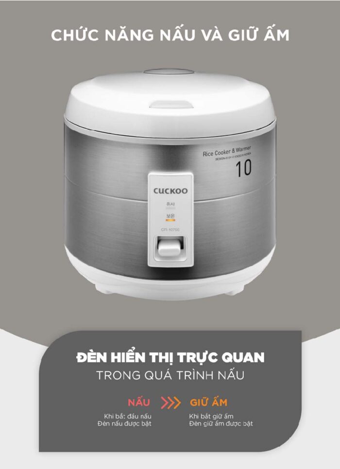 Nồi cơm điện cơ CUCKOO CR-1075S 1.8L - Ảnh 7