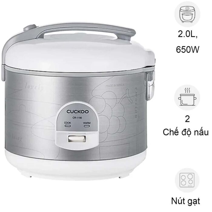 Nồi cơm điện cơ CUCKOO CR-1190 SIWHVNCV 2.0L - Ảnh 2