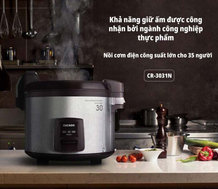 Nồi cơm điện cơ CUCKOO CR-3021 BKSTVNCV 5.4L công nghiệp - Ảnh 13