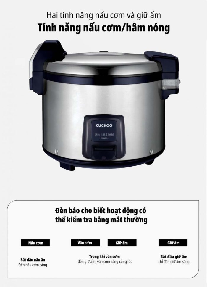 Nồi cơm điện cơ CUCKOO CR-3031N 5.4L công nghiệp - Ảnh 7