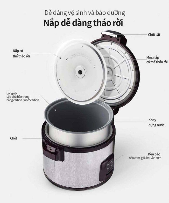 Nồi cơm điện cơ CUCKOO CR-3031V 5.4L công nghiệp - Ảnh 5