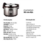 Nồi cơm điện cơ CUCKOO CR-3521 RWVNCV 6.3L công nghiệp - Ảnh 3