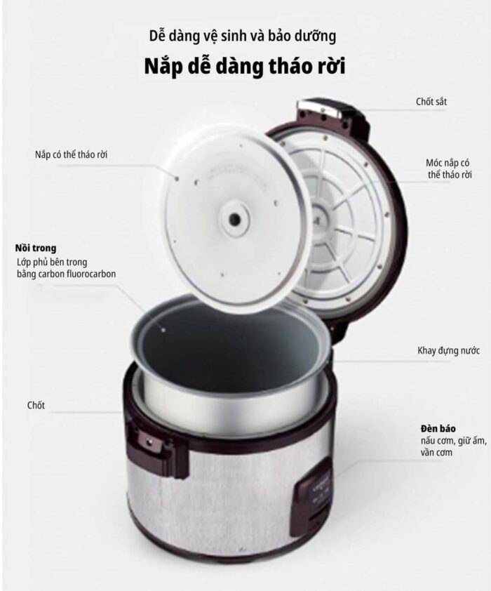 Nồi cơm điện cơ CUCKOO CR-3521 RWVNCV 6.3L công nghiệp - Ảnh 9